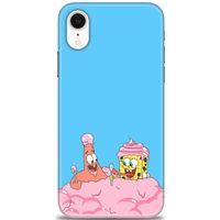 iPhone XR Kılıf HD Baskılı Kılıf - SpongeBob + Tam Ekran Koruyucu