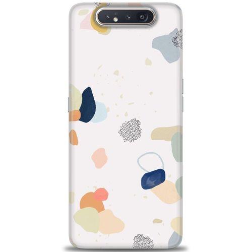 Samsung Galaxy A80 Kılıf HD Baskılı Kılıf - Benekler ve Renkler + Tam Ekran Koruyucu