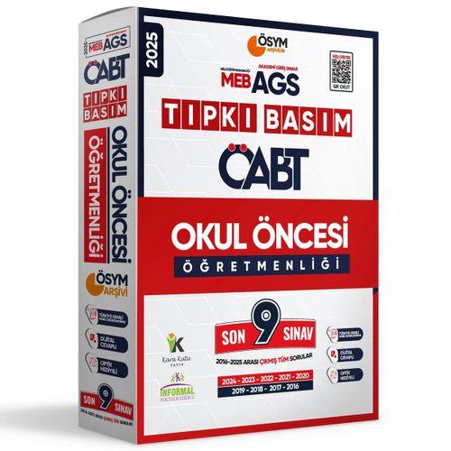 2025 MEB-AGS ÖABT OKUL ÖNCESİ Öğretmenliği ÖSYM Tıpkı Basım 9lu Deneme Paketi Türkiye Geneli