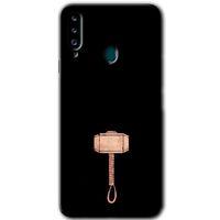 Potkal Hediye Fabrikası Samsung Galaxy A20s Kılıf HD Desen Baskılı Arka Kapak - Thor Çekiç