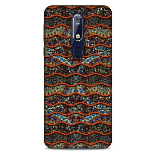 Nokia 7.1 Kılıf Baskılı Özel Seri Taşlı (35) Fit Design Kılıf