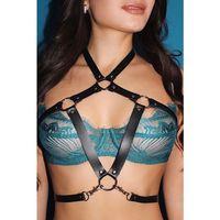 Göğsü Açık Özel Tasarım Deri Fantazi Harness Büstiyer 1066