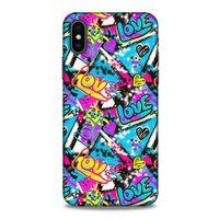 Graffitix (23) Desenli Silikon Kapak Apple iPhone XS Kılıf