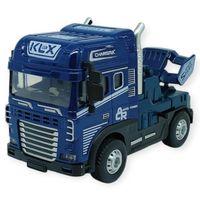 Metal Tır 1:24 - Sesli Işıklı Tır 13 cm - Lacivert