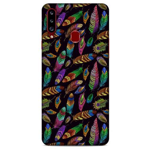 Samsung Galaxy A20s Kılıf Desenli Özel Seri Tüyler (15) Antişok Kılıf