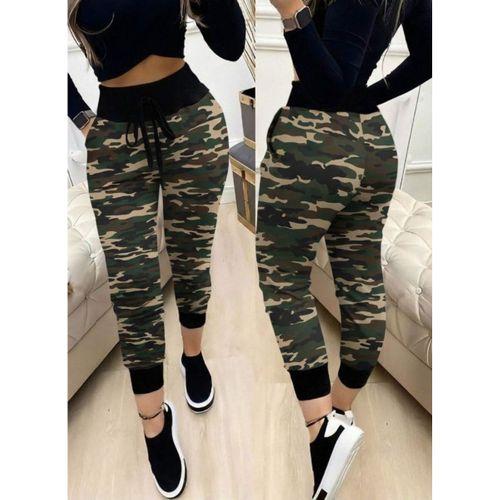 Kadın Yüksek Bel Bağcıklı Desenli Iki Iplik Pantolon