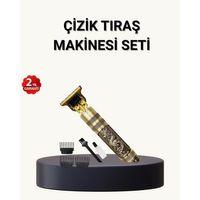 Profesyonel Çizik Tıraş Makinesi – T Çelik Bıçaklı, 120 Dakika Şarjlı Kullanım, 3 Başlıklı