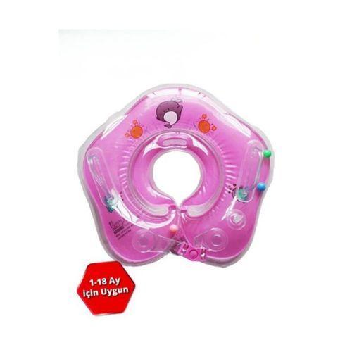 Deniz Havuz Emniyet Kilitli Bebek Yüzme Boyun Simidi Pembe