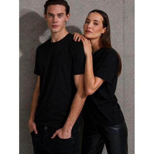 Unisex Kısa Kollu Bisiklet Yaka Basic Viskon Bluz