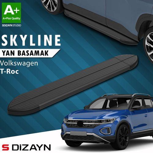 S-Dizayn VW T-Roc Skyline Siyah Yan Basamak 173 Cm 2019 Üzeri A+ Kalite