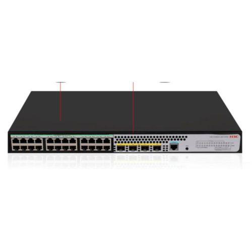 H3C S1850V2-28X, 24 Port, GigaBit, L2, 1 Port GigaBit Uplink, 4 Port 10GigaBit SFP, Web Yönetilebilir, Masaüstü Switch