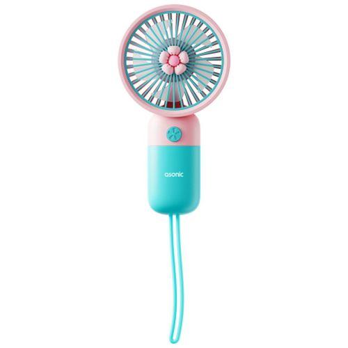 ASONIC AFN24, MAVİ, 1 Kademeli Hız, Elde Kullanım, Dahili 250mAh Bataryalı, Type-C Şarj Girişli, Vantilatör