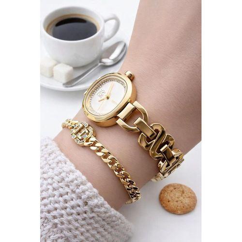 DKNY 2 Yıl Garantili 50 Atm Suya Dayanıklı Kararma Renk Atma Yapmaz Kadın Kol Saati+Bileklik DL139.35