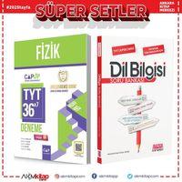 Çap Yayınları TYT Fizik 36 x 7 Up Deneme ve AKM Dil Bilgisi Soru Bankası Seti 2 Kitap