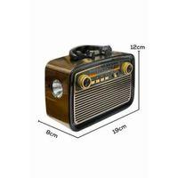 Nostaljik Radyo Bluetooth Bağlantılı Müzik Kutusu Ahşap