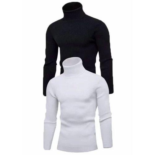 2 Adet Unisex Kaşkorse Boğazlı Full Likralı Fitilli Body Kazak