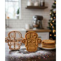 Noel Askeri Fındıkkıran Kurabiye Kalıbı – Şapkalı Asker Figürlü, Çift Parça Hamur Kesici, Şeker Hamuru ve Oyun Hamuru İçin