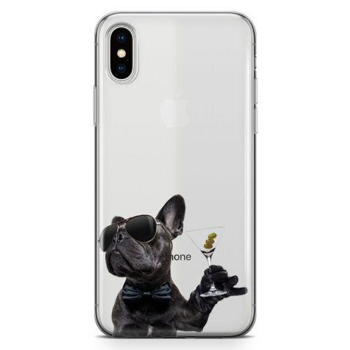 Apple iPhone X Kılıf French Bulldog Arka Kapak Koruma Desenli Full Koruyucu
