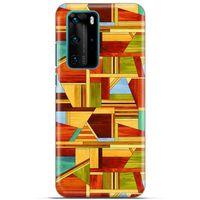 Lopard Huawei P40 Pro Uyumlu Kılıf Wood'X (46) Core Armor Kılıf Desenli