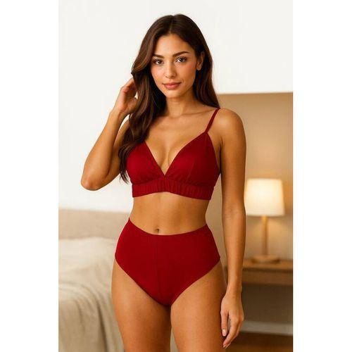 Yüksek Bel Şortlu Bralet Takım