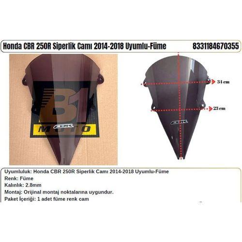 Honda CBR 250R Füme (2014-18) Siperlik Camı