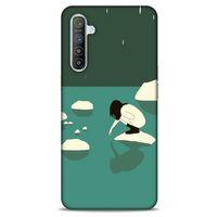Oppo Realme XT Kılıf Depresyon (8) Baskılı Kılıf Siyah Kahverengi