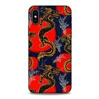 Apple iPhone XS Kılıf Dragons (30) Silicone Case Ejderha Cizimi