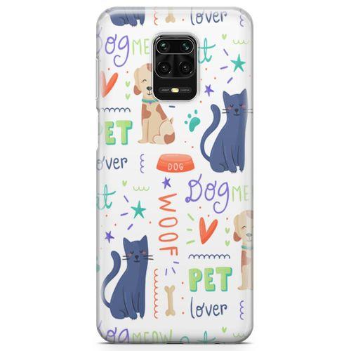 Xiaomi Redmi Note 9 Pro Kılıf Sevimli Kedi Köpek Arka Kapak Koruma Desenli Full Koruyucu