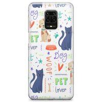 Xiaomi Redmi Note 9 Pro Kılıf Sevimli Kedi Köpek Arka Kapak Koruma Desenli Full Koruyucu