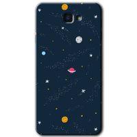 Potkal Hediye Fabrikası Samsung Galaxy J7 Prime Kılıf HD Desen Baskılı Arka Kapak - Çizim Gezegen