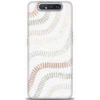 Samsung Galaxy A80 Kılıf HD Baskılı Kılıf - Renkli Mozaik + Tam Ekran Koruyucu