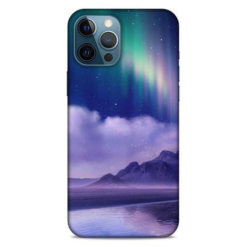 Lopard Apple iPhone 12 Pro Max Uyumlu Kılıf Gece'S (32) Soft Silikon Kılıf Norveç Kuzey Işıkları