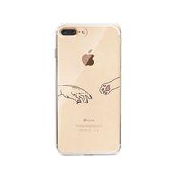 iPhone 7 Plus Hand And Paw Premium Şeffaf Telefon Kılıfı
