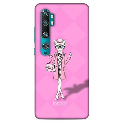 Xiaomi Mi Note 10 Kılıf FunnyMaX (21) Koruyucu Kapak Şeker Pembe Kedi