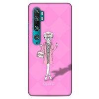 Xiaomi Mi Note 10 Kılıf FunnyMaX (21) Koruyucu Kapak Şeker Pembe Kedi