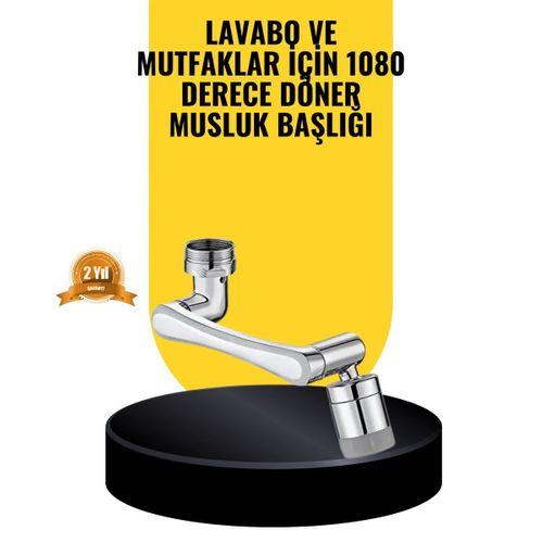 1080° Dönebilen Musluk Başlığı 2 Su Modlu Ayarlanabilir Esnek Tasarım