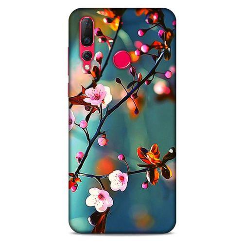 Lopard Huawei P Smart Z Uyumlu Kılıf Bahar (45) Liquid Air Kılıf Beyaz Pembe Çiçek