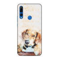 Huawei Y9 Prime 2019 Kılıf Uzgun Kopek Arka Kapak Silikon Koruma Full Koruyucu