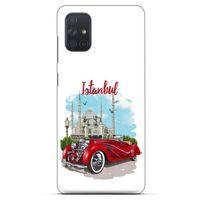 Retro (22) Desen Tam Koruma Kılıfı Renkli Samsung Galaxy M51 Kılıf