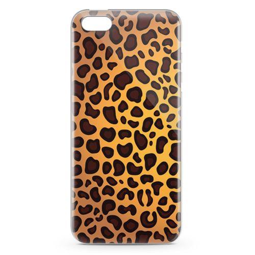 Apple iPhone 5 Kılıf Sarı Leopar Arka Kapak Koruma Desenli Full Koruyucu