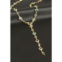 Kalp Zirkon Taşlı Y Kolye