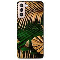 Lopard Samsung Galaxy S21 Plus Uyumlu Kılıf Bahar (6) Silikon Kılıf Altın Yapraklar