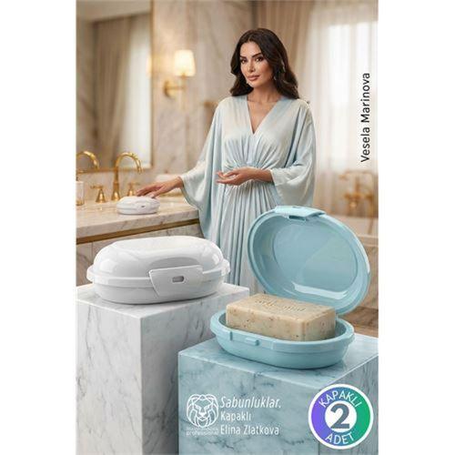 Modern Banyo Tasarımı: 2’li Premium Sızdırmaz Kapaklı Sabunluk Seti - Hijyenik Seyahat Kutusu