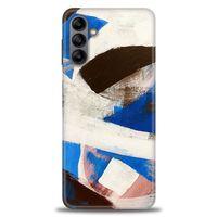 Samsung Galaxy A04S Kılıf HD Baskılı Kılıf - Siyah Mavi + Tam Ekran Koruyucu