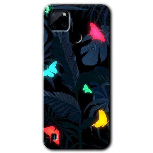 Realme C21 Kılıf Baskılı Arka Kapak - Lighter Butterfly +Tam Ekran Koruyucu