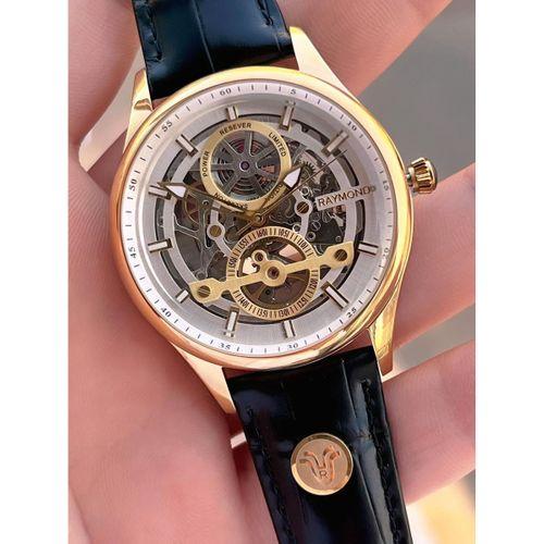 Raymond Nişan Ve Damatlara Özel Deri Kordon 2 Yıl Garantili Otomatik Erkek Kol Saati+Bileklik RMD.M5