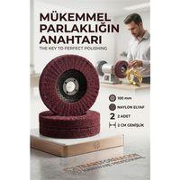 Kırmızı Skoç Elyaf Mop Parlatma Diski - 100 MM Metal ve Paslanmaz  723117
