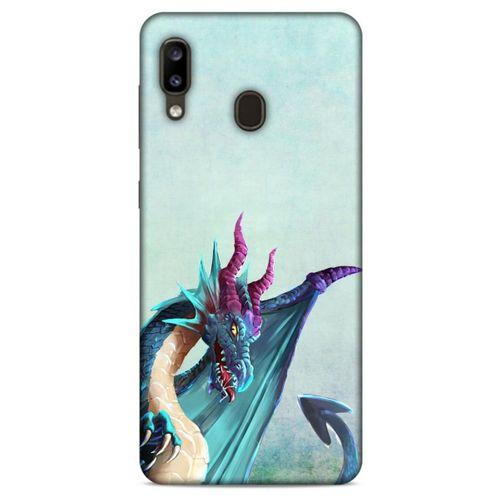 Samsung Galaxy A20 Kılıf Dragons (19) Kılıfları Mavi Ejderha