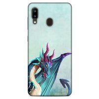Samsung Galaxy A20 Kılıf Dragons (19) Kılıfları Mavi Ejderha