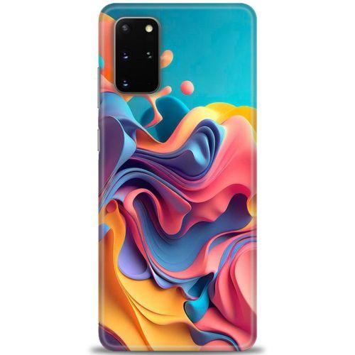 Samsung Galaxy S20 Plus Kılıf HD Baskılı Kılıf - Renkli Su + Tam Ekran Koruyucu